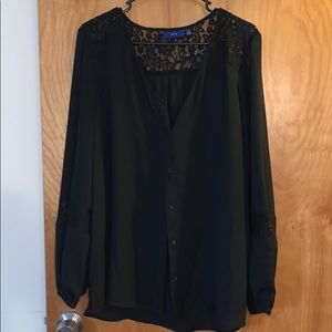 Long Sleeve Chiffon Blouse